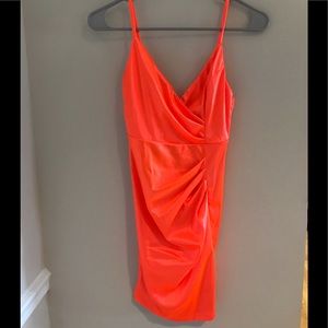 Neon orange dress